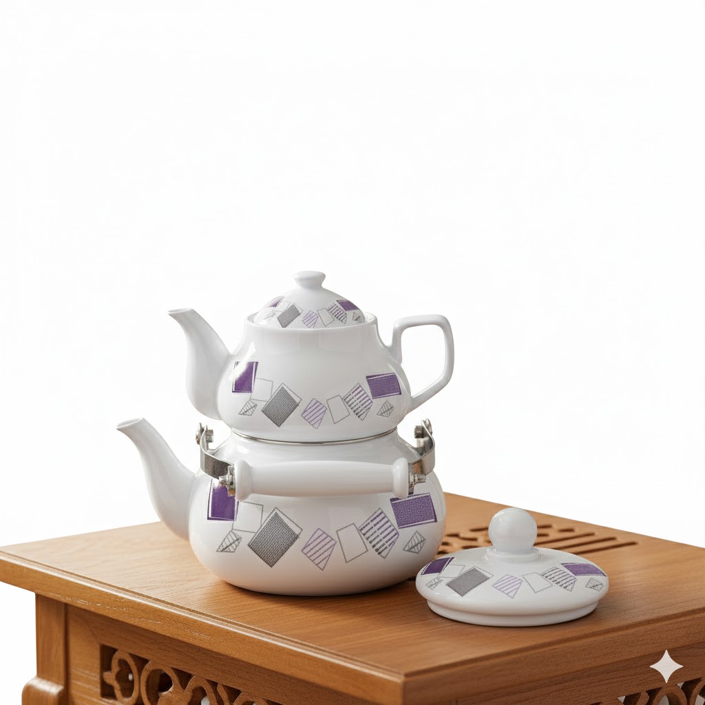 15 کتری و قوری لعابی یونیک کد 7539 (خارجی درجه 1 ) - Image 3