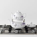 کتری و قوری لعابی یونیک کد 7539 (خارجی درجه 1 )