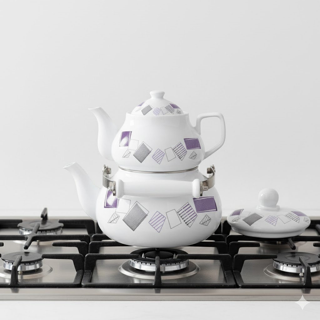 16 کتری و قوری لعابی یونیک کد 7539 (خارجی درجه 1 ) - Image 1