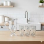 پارچ و لیوان کریستال تولیپ