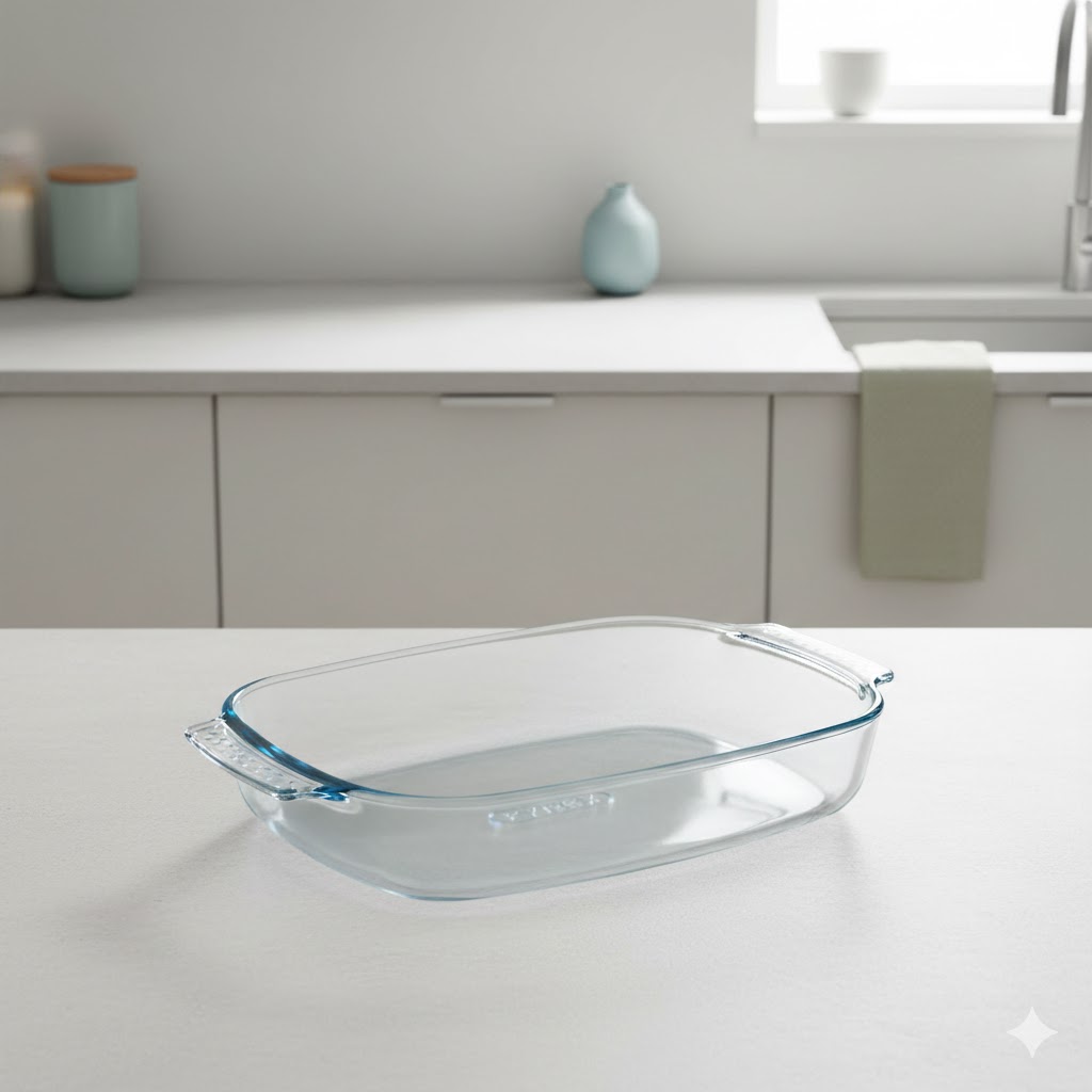 unnamed (29) تابه فر متوسط مستطیل 39*25 پیرکس کد 232 - Image 1