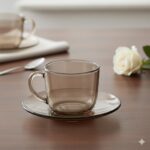 فنجان و نعلبکی دودی دورالکس DURALEX CREOLE