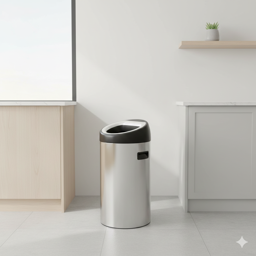 Gemini_Generated_Image_6l0pce6l0pce6l0p سطل زباله استیل شوت بین آکاالکتریک 30لیتر - Image 1