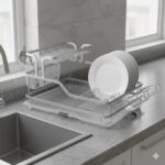 جاظرفی دو طبقه آلومینیوم صادراتی نقره ای یونیک کد 2650