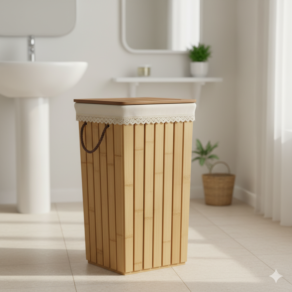 Gemini_Generated_Image_1x55rh1x55rh1x55 سبد رخت و لباس بامبو یونیک کد 1902 - Image 1