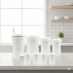 سرویس آشپزخانه کمر باریک 8 پارچه عروس سفید یونیک کد 4510