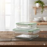 ست ظروف غذا فریزری شیشه ای سه سایز یونیک کد 2822 (خارجی دریجه 1) - Image 2