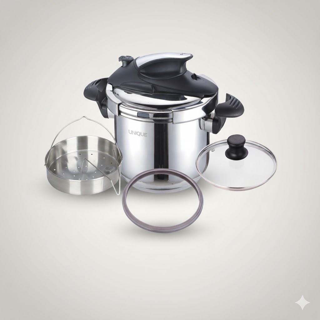 unnamed (1) زودپز 7 لیتر استیل خارجی یونیک کد 8618 (درجه 1 ) - Image 1