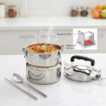 ظرف غذای 2 طبقه استیل دو جداره یونیک کد 2630 (خارجی) - Image 3