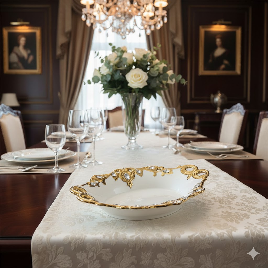 1641 میوه خوری کوچک سرامیک طلایی یونیک کد 1641 - Image 1