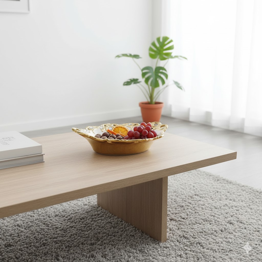 1641+ میوه خوری کوچک سرامیک طلایی یونیک کد 1641 - Image 3