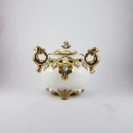 شکلات خوری گرد سرامیک طلایی یونیک کد 1681 - Image 4