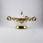 شکلات خوری بیضی سرامیک طلایی یونیک کد 1683 - Image 4