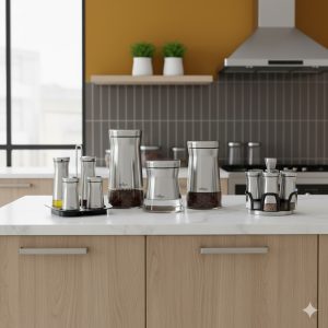 سرویس بانکه 16 پارچه عروس استیل یونیک کد 1403 (خارجی درجه1) 1 22