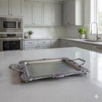 سینی پیوتر کوچک نگین دار بنفش یونیک کد 1529 (خارجی ضد زنگ) - Image 2