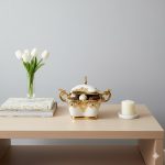 شکلات خوری مربع سرامیک طلایی یونیک کد 1685 - Image 4