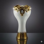 گلدان بزرگ سرامیک طلایی یونیک کد 1689 - Image 4