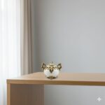 شکلات خوری گرد سرامیک طلایی یونیک کد 1681