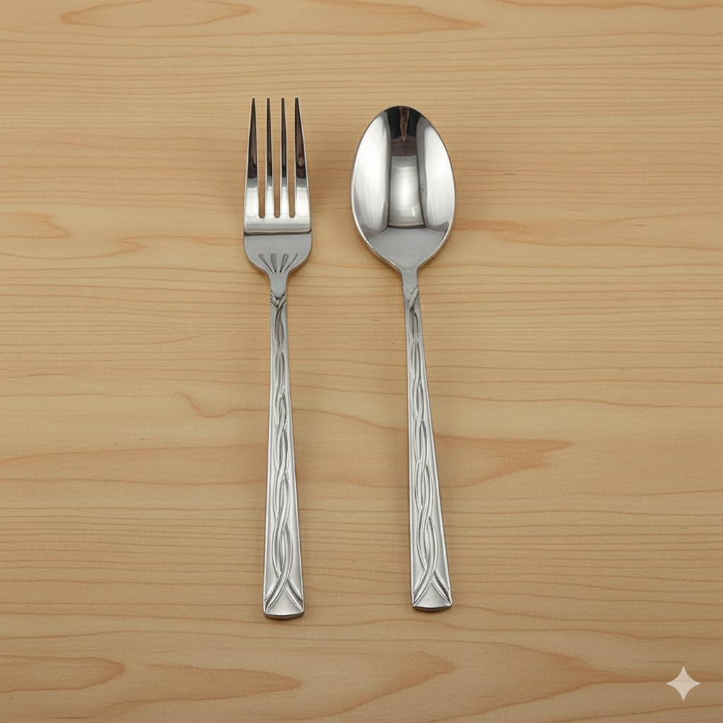 unnamed (8) قاشق چنگال 12 پارچه استیل یونیک کد 5744 - Image 1