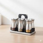 ست ادویه 7 پارچه پایه استیل یونیک کد 2037 (خارجی درجه1)