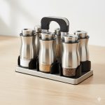 ست ادویه 7 پارچه پایه استیل یونیک کد 2047 (خارجی درجه1) - Image 2