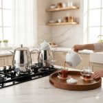 کتری و قوری 4 لیتر استیل ترک یونیک کد 7501 (خارجی درجه 1 )