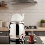 کتری و قوری 4 لیتری شیردار ترک یونیک کد 7536 (خارجی درجه 1 )