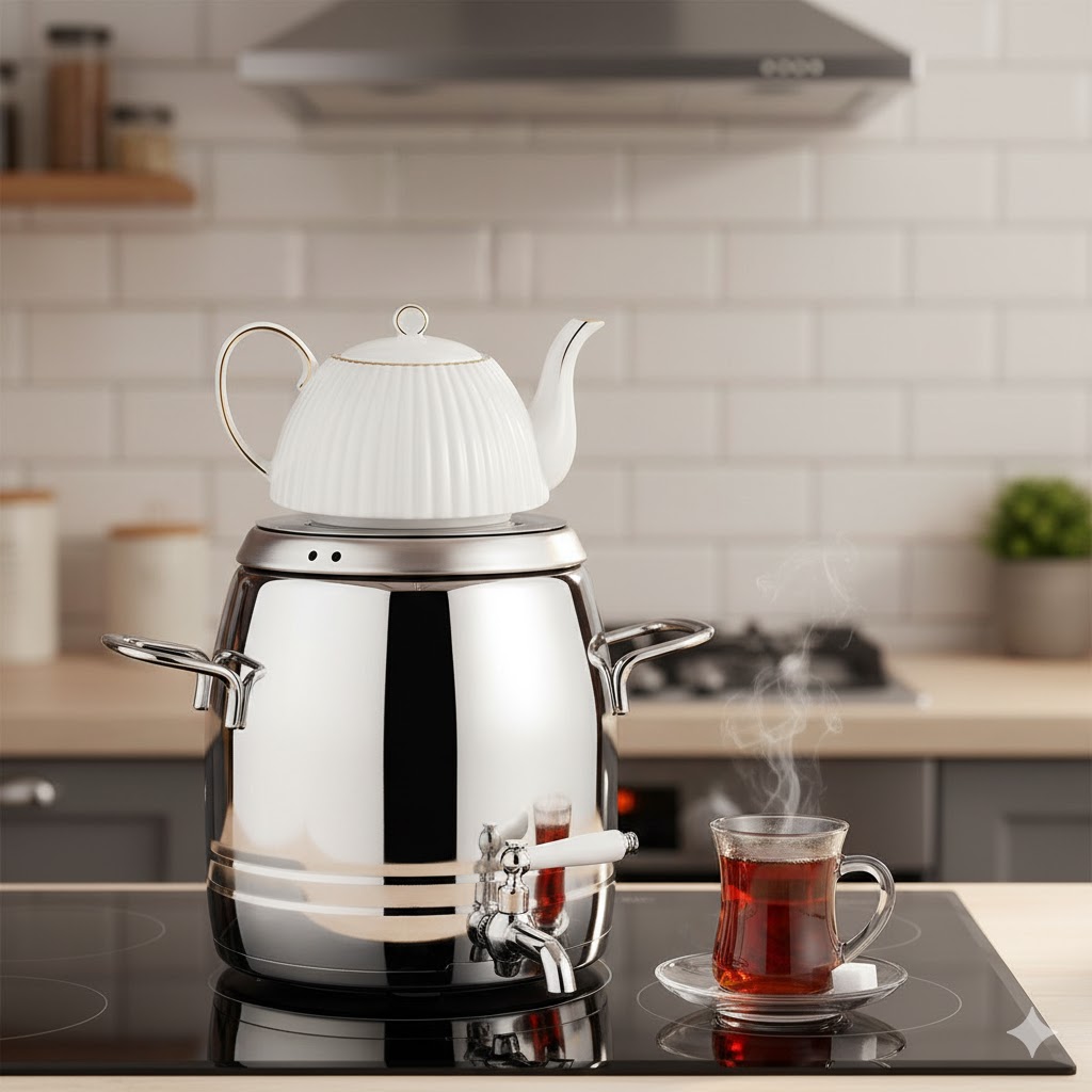 13 کتری و قوری 4 لیتری شیردار ترک یونیک کد 7536 (خارجی درجه 1 ) - Image 1