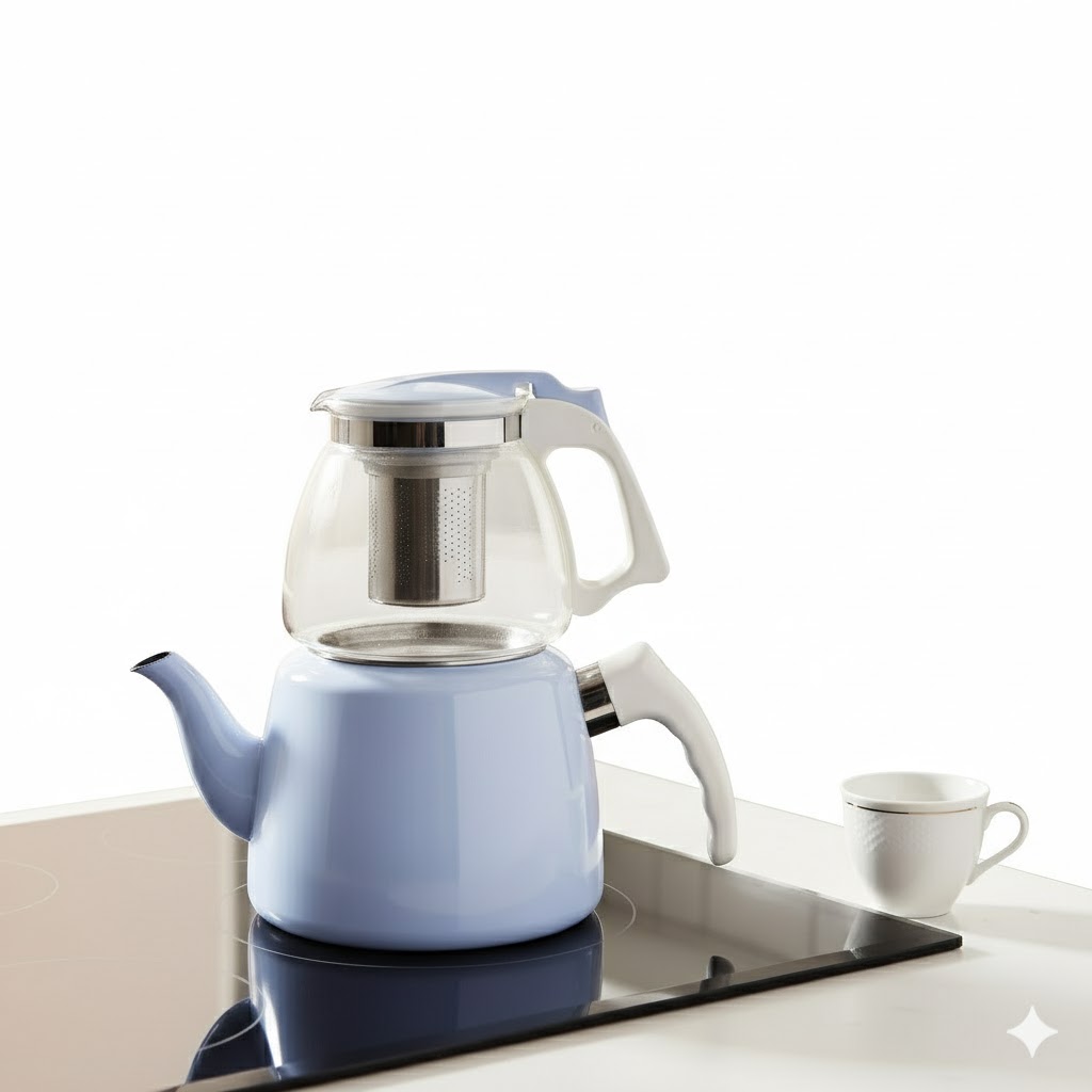 17 کتری لعابی و قوری پیرکس یونیک کد 7535 (خارجی درجه 1 ) - Image 2