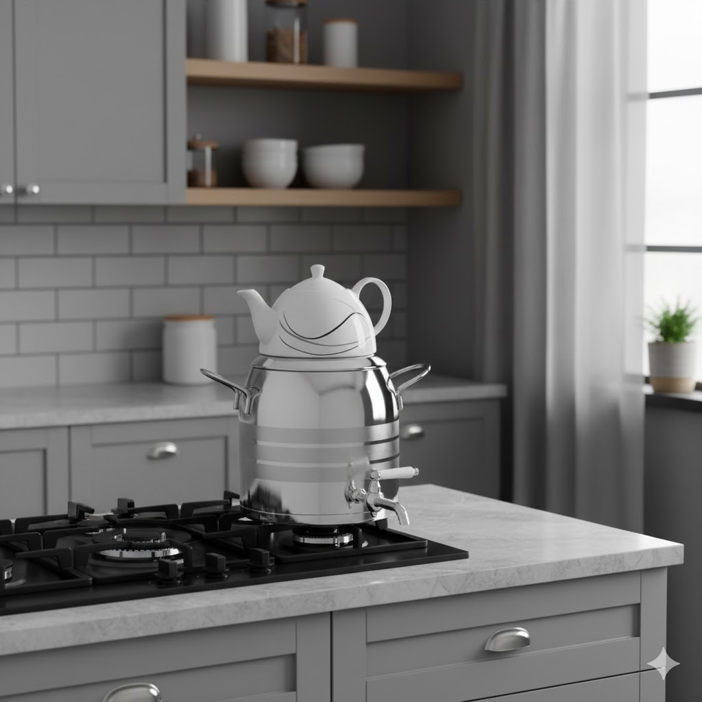 2 - Copy کتری و قوری 5 لیتر ترک یونیک کد 7505 (خارجی درجه 1 ) - Image 1