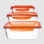 ست ظروف غذا فریزری شیشه ای سه سایز یونیک کد 2809 (خارجی دریجه 1) - Image 5