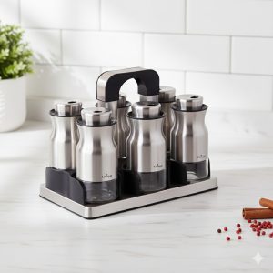 ست ادویه 7 پارچه پایه استیل یونیک کد 2021 (خارجی درجه1) 1 3 4