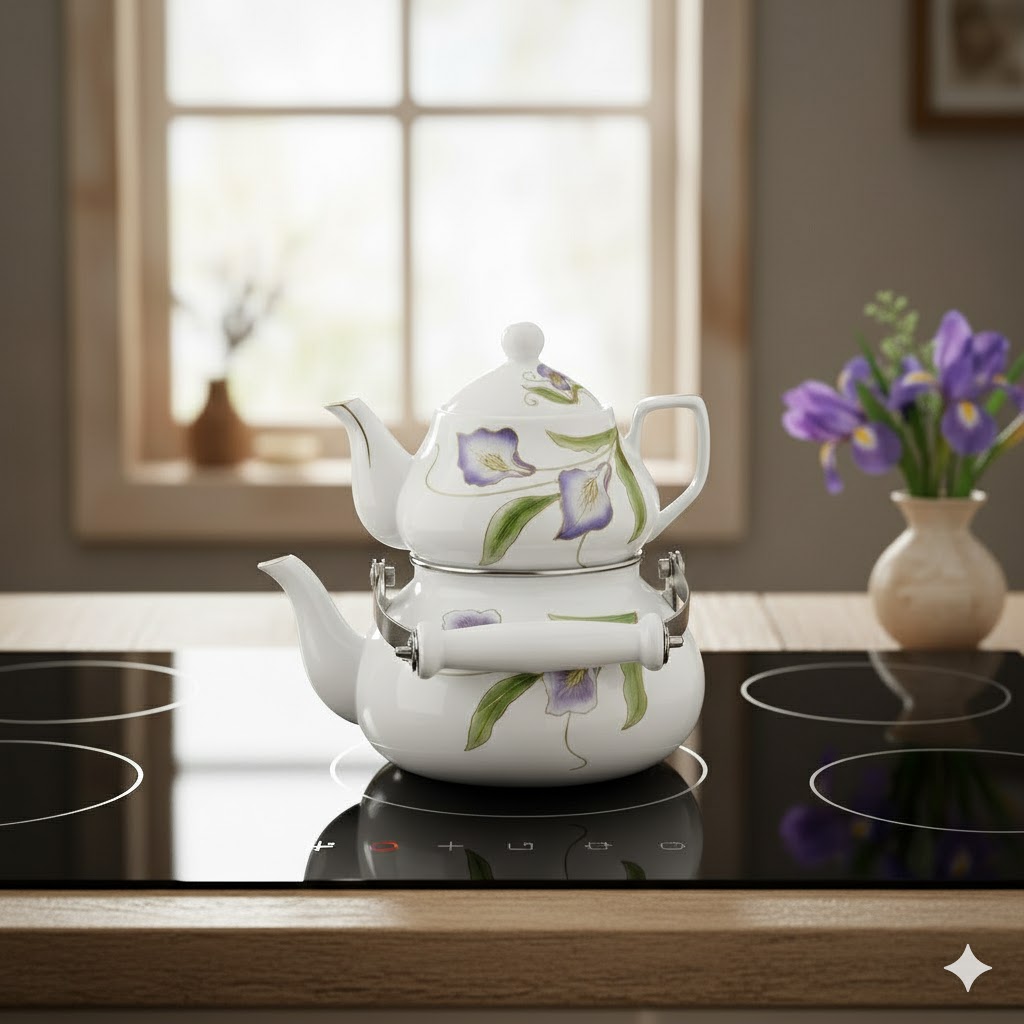 5 کتری و قوری لعابی یونیک کد 7541 (خارجی درجه 1 ) - Image 1