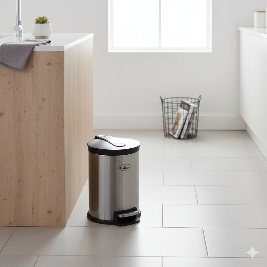 Gemini_Generated_Image_eol8k7eol8k7eol8 سطل زباله استیل 3 لیتری آرام بند یونیک کد 4360 - Image 1