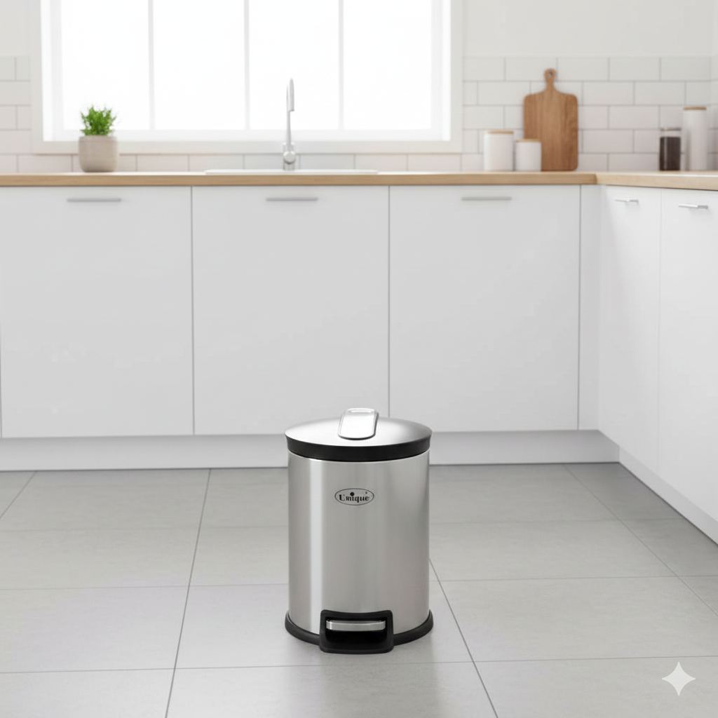 Gemini_Generated_Image_ok7o7kok7o7kok7o سطل زباله استیل 5 لیتری یونیک کد 4310 - Image 1