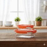 ست ظروف غذا فریزری شیشه ای سه سایز یونیک کد 2809 (خارجی دریجه 1) - Image 2