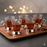 یونیک ست چایخوری حلقه ای نگین دار خارجی کد 3817