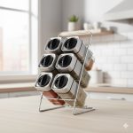 ست ادویه 7 پارچه مربعی ایستاده یونیک کد 1489 (خارجی درجه1)