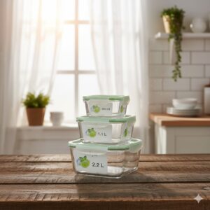 ست ظروف غذا فریزری شیشه ای سه سایز یونیک کد 2813 (خارجی دریجه 1) 1 unnamed 46