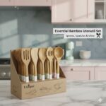 ست کفگیر و ملاقه بامبو یونیک کد 3344 - Image 2