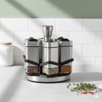 ست ادویه گردان مربعی استیل یونیک کد 1493 (خارجی درجه1)