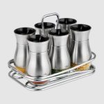 ست ادویه 7 پارچه پایه استیل قطره یونیک کد 1446 (خارجی درجه1) - Image 3