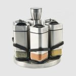 ست ادویه گردان مربعی استیل یونیک کد 1493 (خارجی درجه1) - Image 3