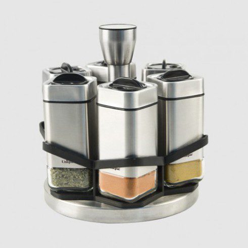 1493 ست ادویه گردان مربعی استیل یونیک کد 1493 (خارجی درجه1) - Image 3