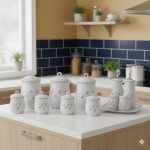 سرویس پاسماوری 12 پارچه چینی یونیک کد 1586 (خارجی بن چاینا) - Image 2