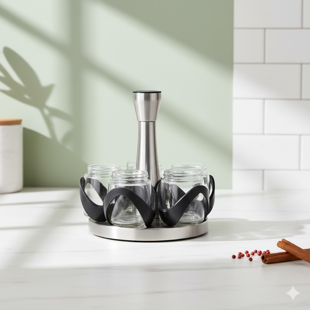 2 ست ادویه گردان استیل یونیک کد 1421 (خارجی درجه1) - Image 3