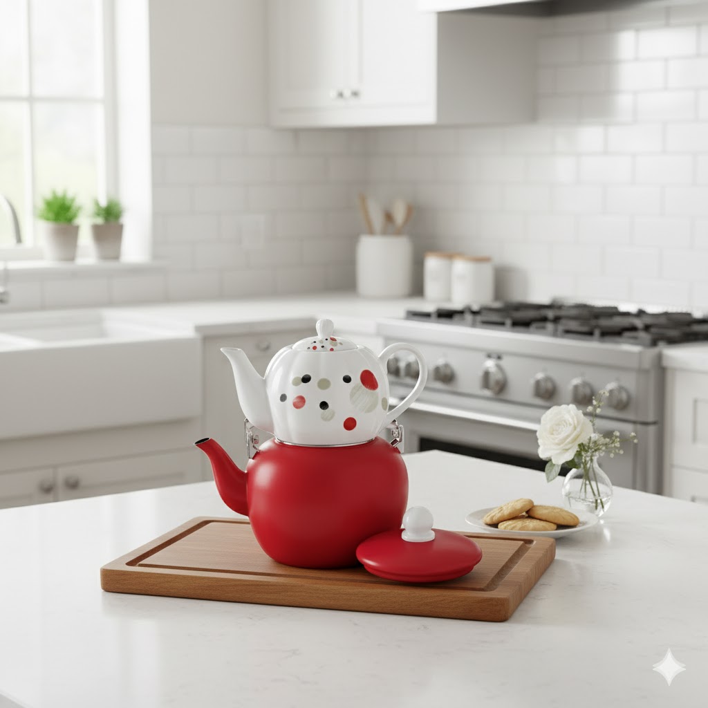 21 کتری و قوری خمره ای لعابی یونیک کد 7533 (خارجی درجه 1 ) - Image 1