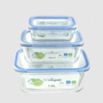 ست ظروف غذا فریزری شیشه ای سه سایز یونیک کد 2811 (خارجی دریجه 1) - Image 3