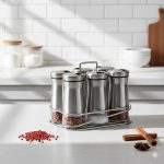 ست ادویه 7 پارچه پایه استیل یونیک کد 1463 (خارجی درجه1) - Image 2