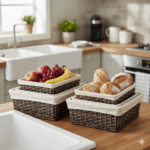 ست سبد نان 3 تایی طرح حصیری یونیک کد 3988 - Image 2